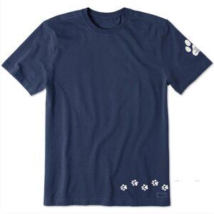 Men's Walking Dog Paws Short Sleeve Crusher Tee